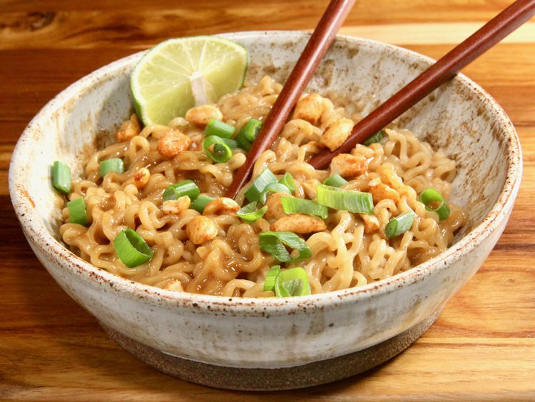 Serving Thai Peanut Butter Ramen